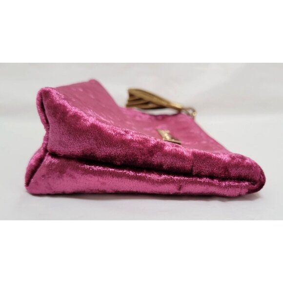 SeneGence Burgundy Purple Velvet Cosmetic Makeup Bag Gold Tassel Hardware Zipper - Picture 3 of 7